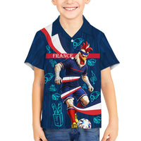Personalized France Gallic Rooster Football Hawaiian Shirt Rooster Mascot French Culture Doodle