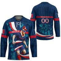 Personalized France Gallic Rooster Football Hockey Jersey Rooster Mascot French Culture Doodle