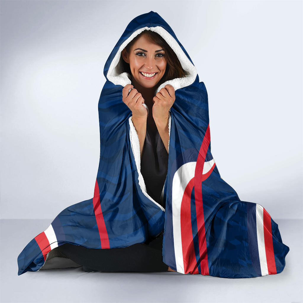 Personalized France Gallic Rooster Football Hooded Blanket Rooster Mascot French Culture Doodle