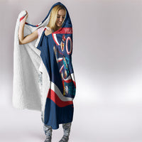 Personalized France Gallic Rooster Football Hooded Blanket Rooster Mascot French Culture Doodle