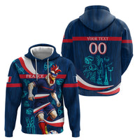 Personalized France Gallic Rooster Football Hoodie Rooster Mascot French Culture Doodle