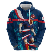 Personalized France Gallic Rooster Football Hoodie Rooster Mascot French Culture Doodle