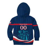 Personalized France Gallic Rooster Football Kid Hoodie Rooster Mascot French Culture Doodle