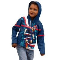 Personalized France Gallic Rooster Football Kid Hoodie Rooster Mascot French Culture Doodle