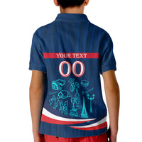 Personalized France Gallic Rooster Football Kid Polo Shirt Rooster Mascot French Culture Doodle