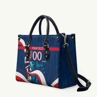 Personalized France Gallic Rooster Football Leather Bag Rooster Mascot French Culture Doodle