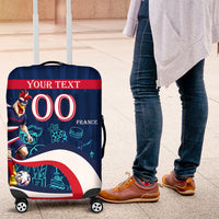 Personalized France Gallic Rooster Football Luggage Cover Rooster Mascot French Culture Doodle