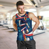 Personalized France Gallic Rooster Football Men Tank Top Rooster Mascot French Culture Doodle