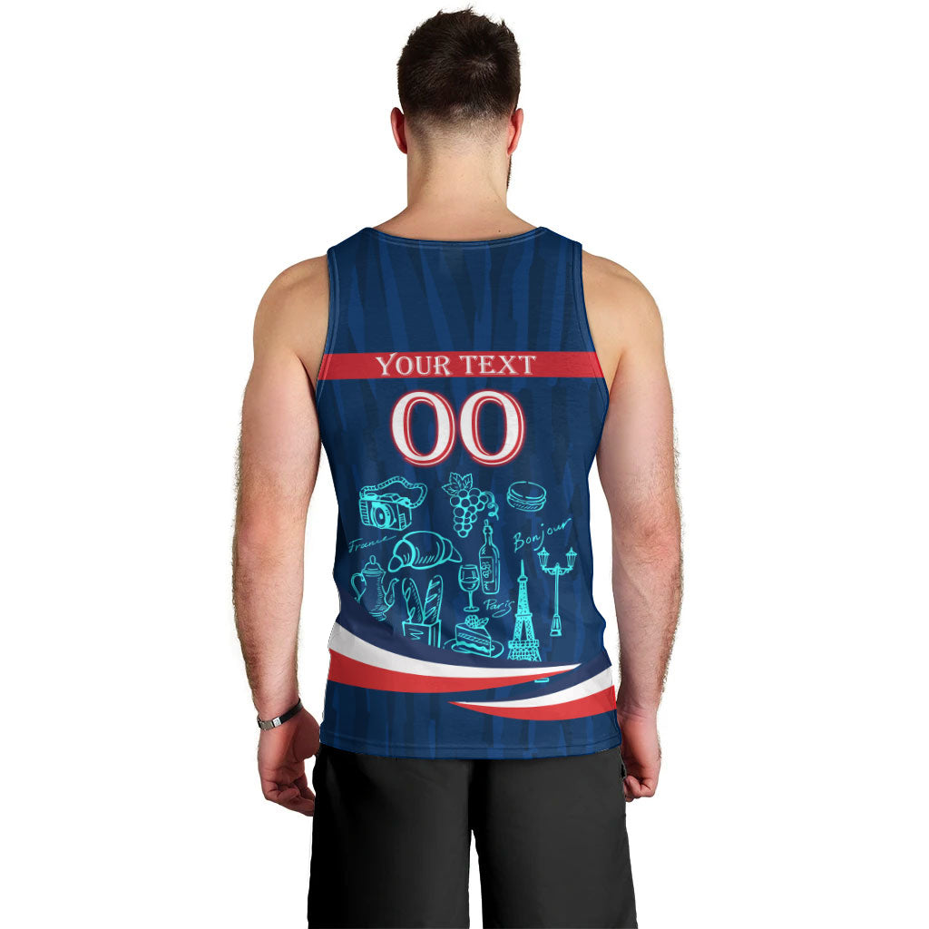 Personalized France Gallic Rooster Football Men Tank Top Rooster Mascot French Culture Doodle