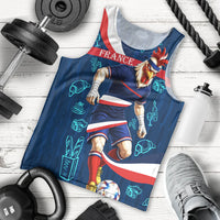 Personalized France Gallic Rooster Football Men Tank Top Rooster Mascot French Culture Doodle