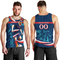 Personalized France Gallic Rooster Football Men Tank Top Rooster Mascot French Culture Doodle