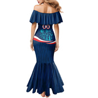 Personalized France Gallic Rooster Football Mermaid Dress Rooster Mascot French Culture Doodle
