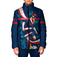 Personalized France Gallic Rooster Football Padded Jacket Rooster Mascot French Culture Doodle