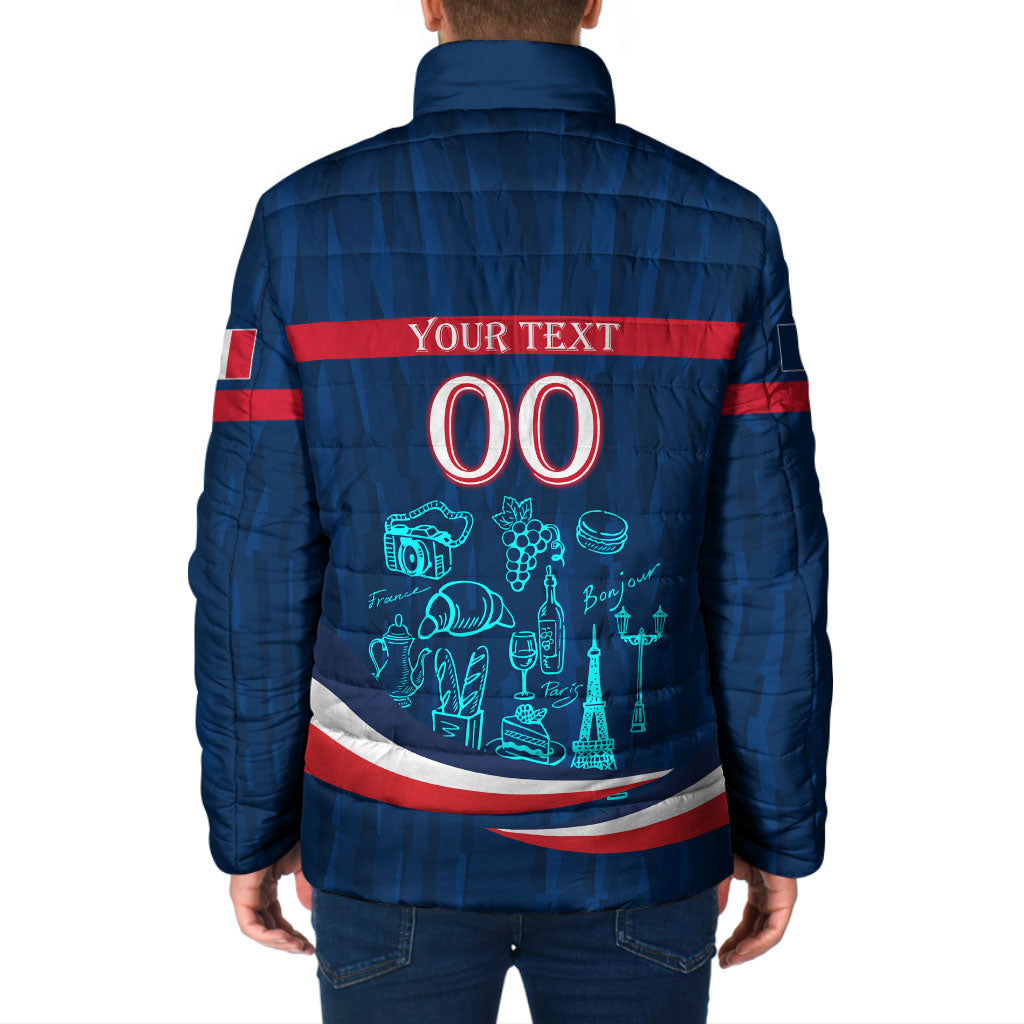 Personalized France Gallic Rooster Football Padded Jacket Rooster Mascot French Culture Doodle