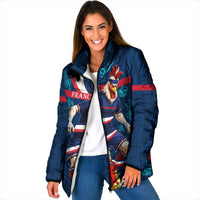 Personalized France Gallic Rooster Football Padded Jacket Rooster Mascot French Culture Doodle