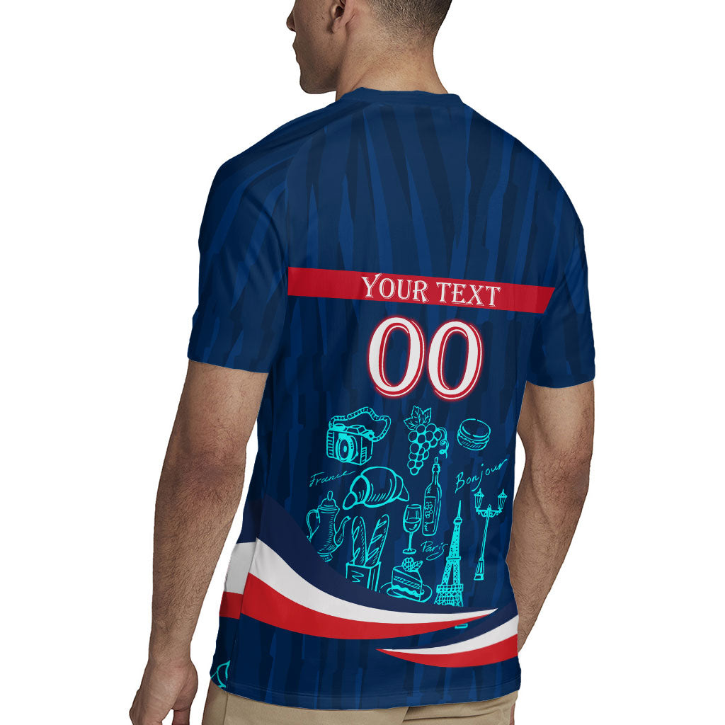 Personalized France Gallic Rooster Football Rugby Jersey Rooster Mascot French Culture Doodle