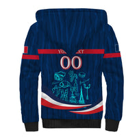 Personalized France Gallic Rooster Football Sherpa Hoodie Rooster Mascot French Culture Doodle