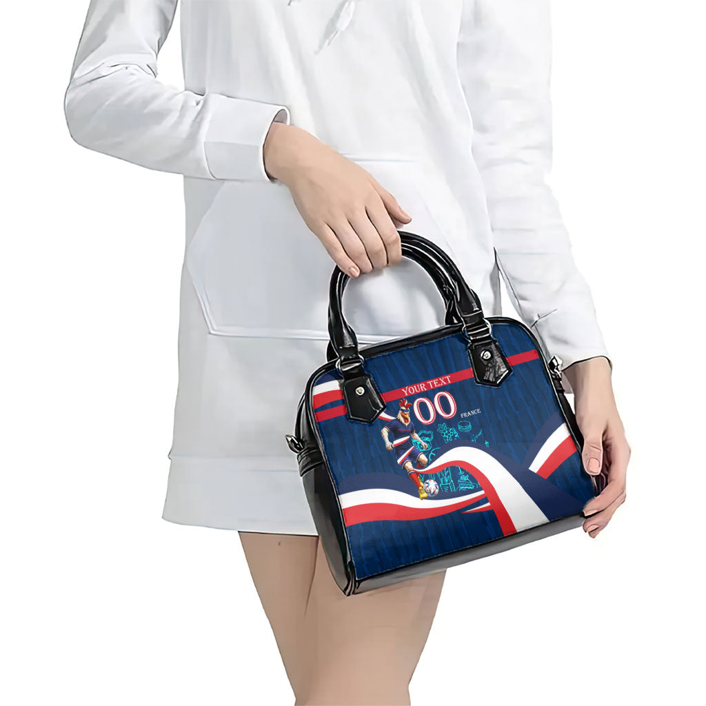 Personalized France Gallic Rooster Football Shoulder Handbag Rooster Mascot French Culture Doodle