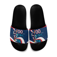 Personalized France Gallic Rooster Football Slide Sandals Rooster Mascot French Culture Doodle
