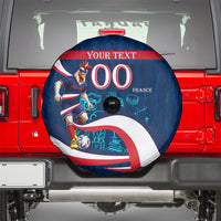 Personalized France Gallic Rooster Football Spare Tire Cover Rooster Mascot French Culture Doodle