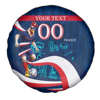 Personalized France Gallic Rooster Football Spare Tire Cover Rooster Mascot French Culture Doodle
