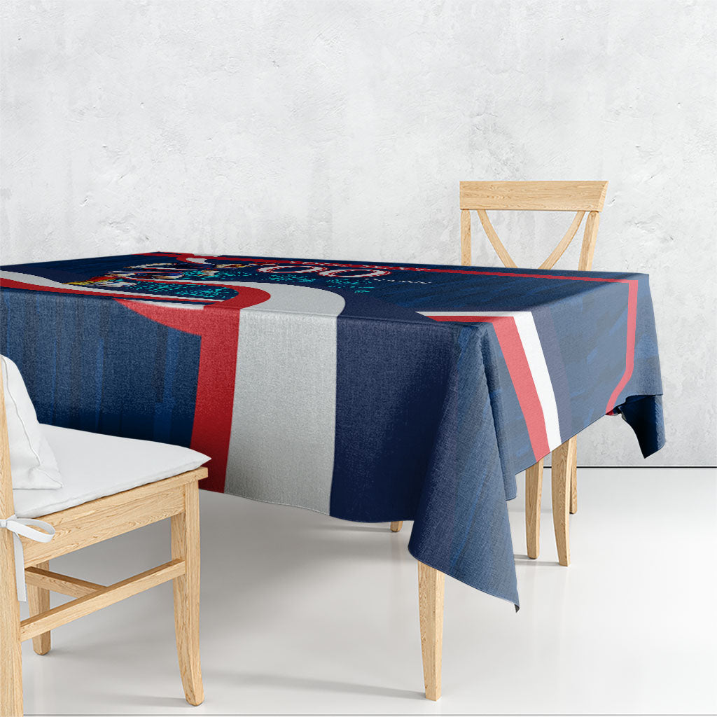 Personalized France Gallic Rooster Football Tablecloth Rooster Mascot French Culture Doodle