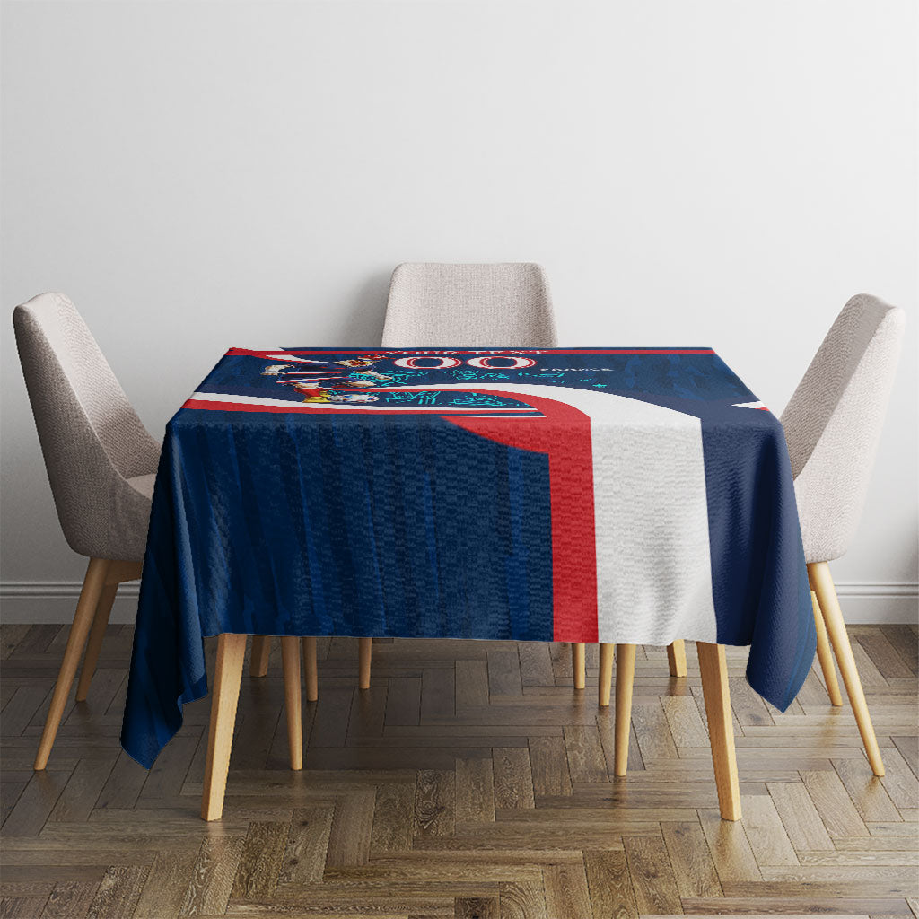 Personalized France Gallic Rooster Football Tablecloth Rooster Mascot French Culture Doodle