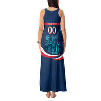 Personalized France Gallic Rooster Football Tank Maxi Dress Rooster Mascot French Culture Doodle