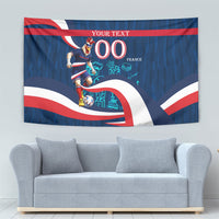 Personalized France Gallic Rooster Football Tapestry Rooster Mascot French Culture Doodle
