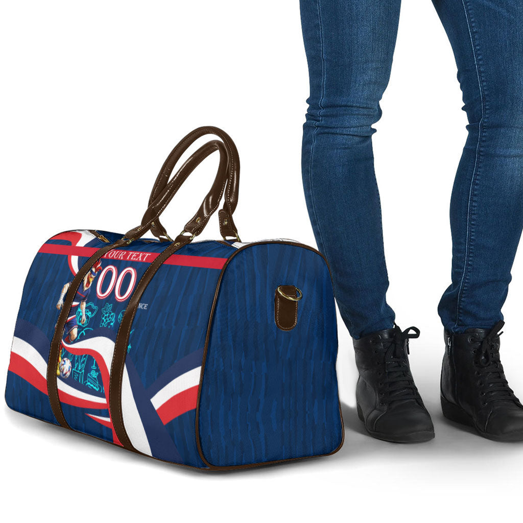 Personalized France Gallic Rooster Football Travel Bag Rooster Mascot French Culture Doodle
