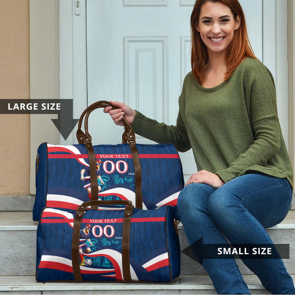 Personalized France Gallic Rooster Football Travel Bag Rooster Mascot French Culture Doodle
