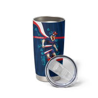 Personalized France Gallic Rooster Football Tumbler Cup Rooster Mascot French Culture Doodle