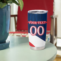 Personalized France Gallic Rooster Football Tumbler Cup Rooster Mascot French Culture Doodle