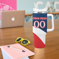 Personalized France Gallic Rooster Football Tumbler With Handle Rooster Mascot French Culture Doodle