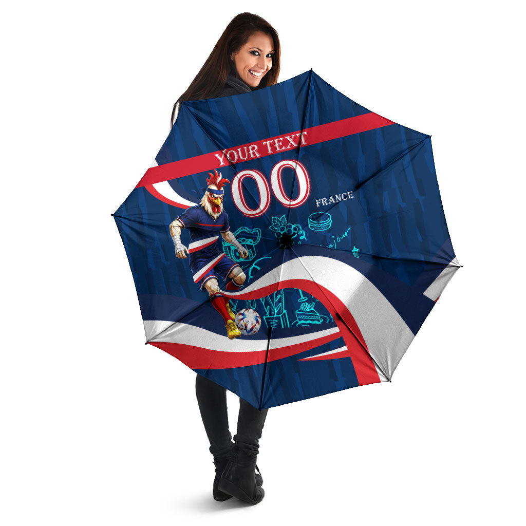 Personalized France Gallic Rooster Football Umbrella Rooster Mascot French Culture Doodle