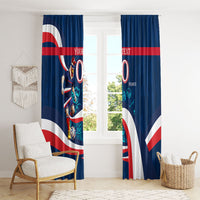 Personalized France Gallic Rooster Football Window Curtain Rooster Mascot French Culture Doodle
