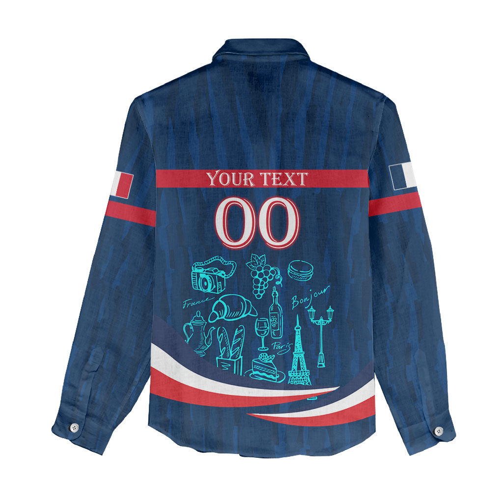 Personalized France Gallic Rooster Football Women Casual Shirt Rooster Mascot French Culture Doodle