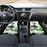Street Style Graffiti Car Mats with Smoking Monkey and Neon Green - Wonder Print Shop