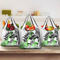 Street Style Graffiti Grocery Bag with Smoking Monkey and Neon Green - Wonder Print Shop