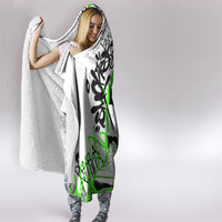 Street Style Graffiti Hooded Blanket with Smoking Monkey and Neon Green - Wonder Print Shop
