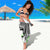Street Style Graffiti Sarong with Smoking Monkey and Neon Green - Wonder Print Shop