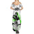 Street Style Graffiti Summer Maxi Dress with Smoking Monkey and Neon Green - Wonder Print Shop