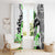 Street Style Graffiti Window Curtain with Smoking Monkey and Neon Green - Wonder Print Shop