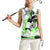 Street Style Graffiti Women Sleeveless Polo Shirt with Smoking Monkey and Neon Green - Wonder Print Shop