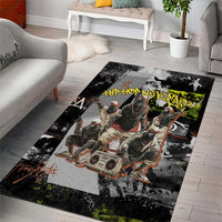 Boombox Breakdancer Area Rug with Grafiti Art and Grunge Street Hip Hop Style - Wonder Print Shop
