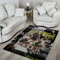 Boombox Breakdancer Area Rug with Grafiti Art and Grunge Street Hip Hop Style - Wonder Print Shop
