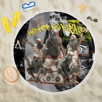 Boombox Breakdancer Beach Blanket with Grafiti Art and Grunge Street Hip Hop Style - Wonder Print Shop