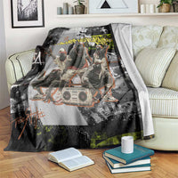 Boombox Breakdancer Blanket with Grafiti Art and Grunge Street Hip Hop Style - Wonder Print Shop
