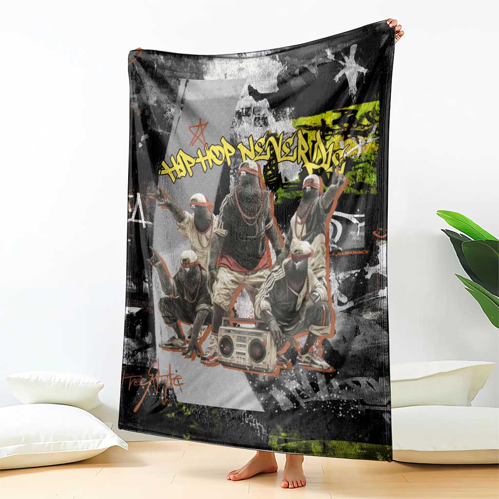 Boombox Breakdancer Blanket with Grafiti Art and Grunge Street Hip Hop Style - Wonder Print Shop