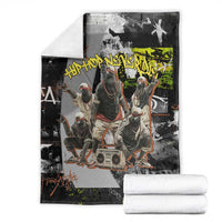 Boombox Breakdancer Blanket with Grafiti Art and Grunge Street Hip Hop Style - Wonder Print Shop